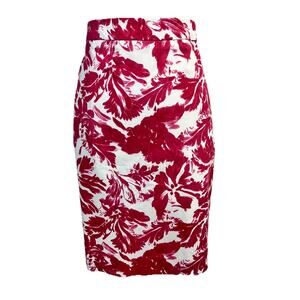 The Limited Skirt size 14 Cranberry Pink Floral Pencil Stretch Church Career